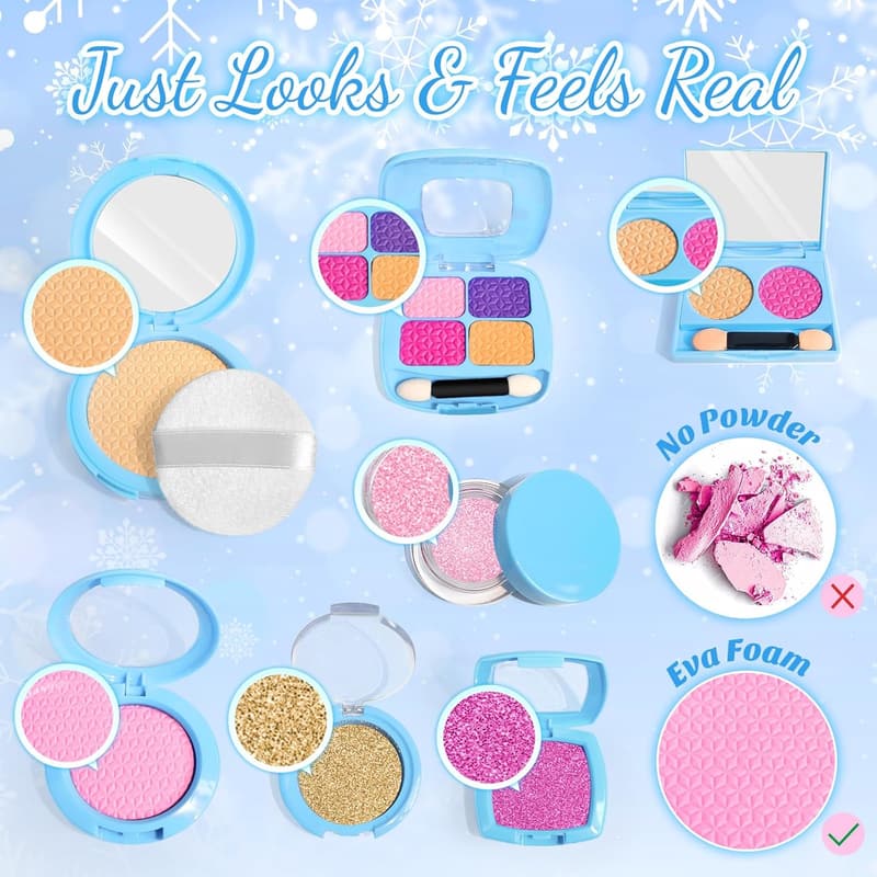 Toddler Frozen Pretend Makeup Set for Girls 3-7 Years