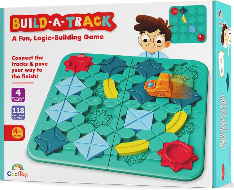 Build-A-Track Brain Teaser Puzzle for Kids Ages 4-8 - STEM Game