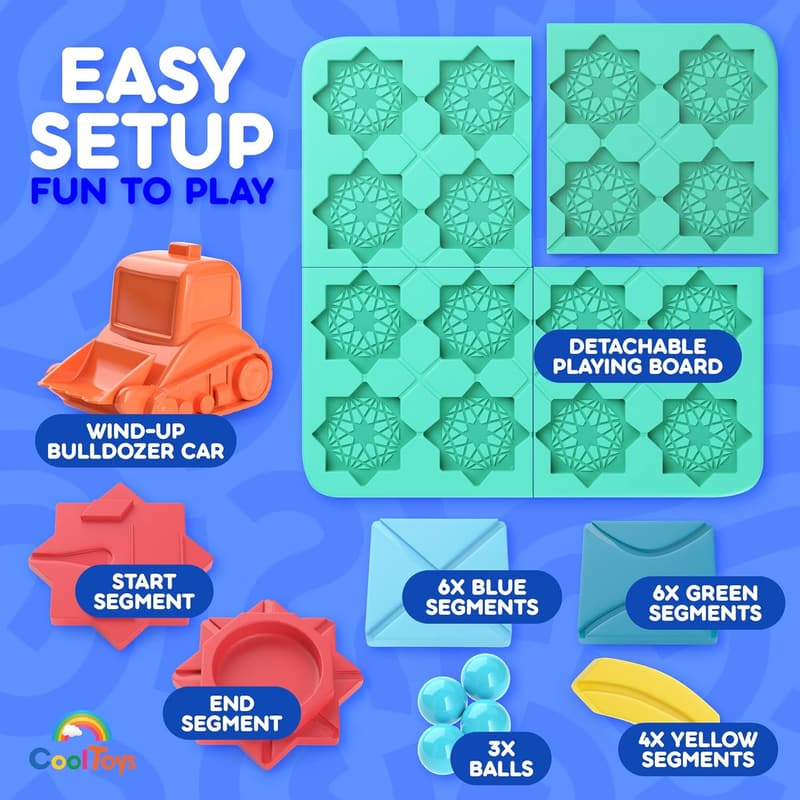 Build-A-Track Brain Teaser Puzzle for Kids Ages 4-8 - STEM Game