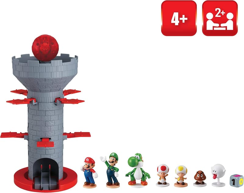 Super Mario Shaky Tower Balancing Game with Action Figures