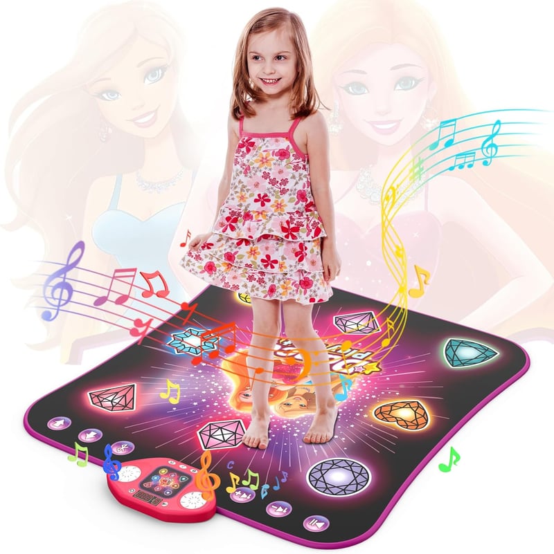 Light-Up Dance Mat for Kids - 8 Game Modes, Ages 3-12