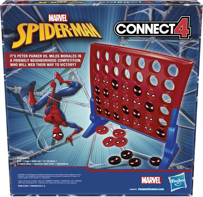 Marvel Spider-Man Connect 4 Board Game for 2 Players
