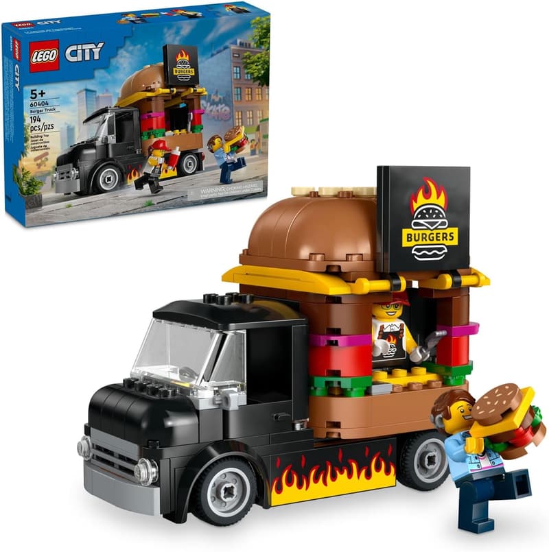 LEGO City Burger Truck Playset for Kids Ages 5+
