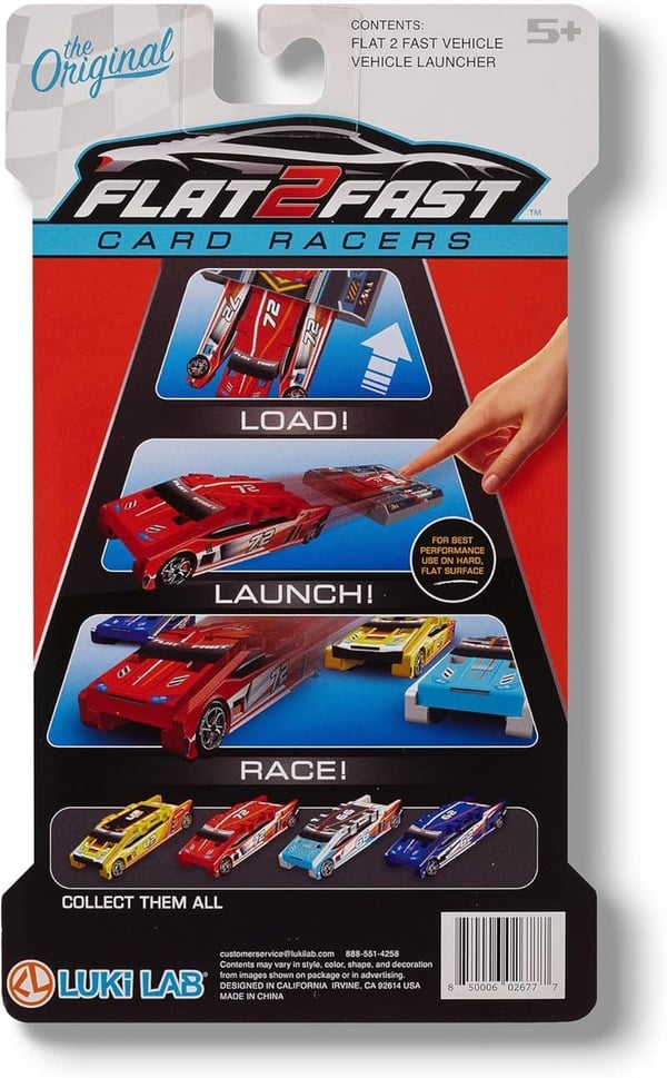 Pocket-Sized Red Racer Toy Car for Kids Ages 5+
