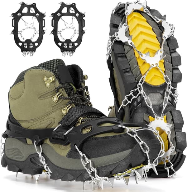 Anti-Slip Ice Cleats with Stainless Steel Spikes for Hiking