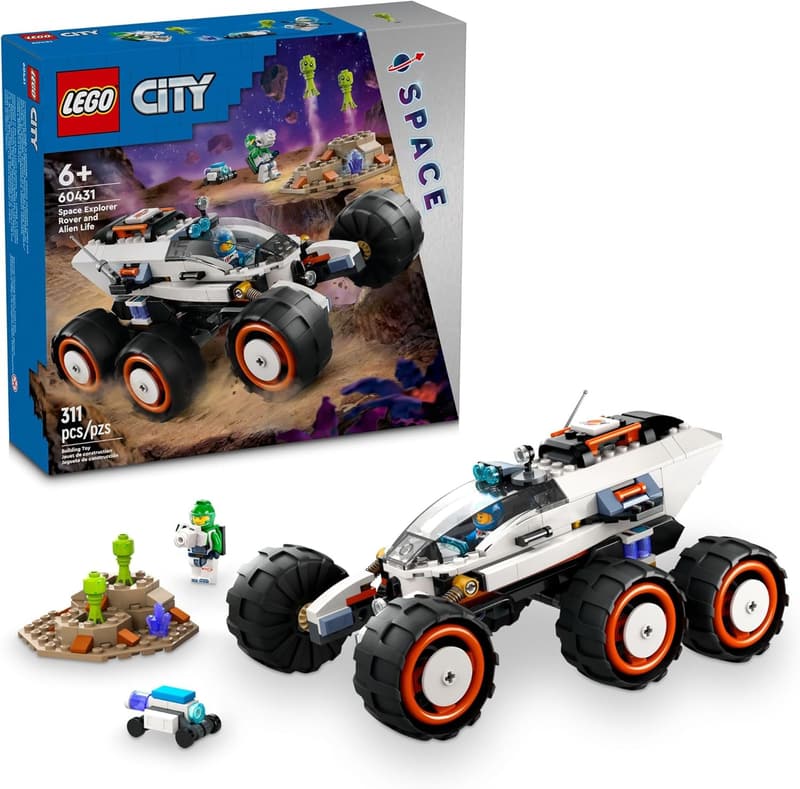 LEGO City Space Explorer Rover Set with Alien Figures, 6+