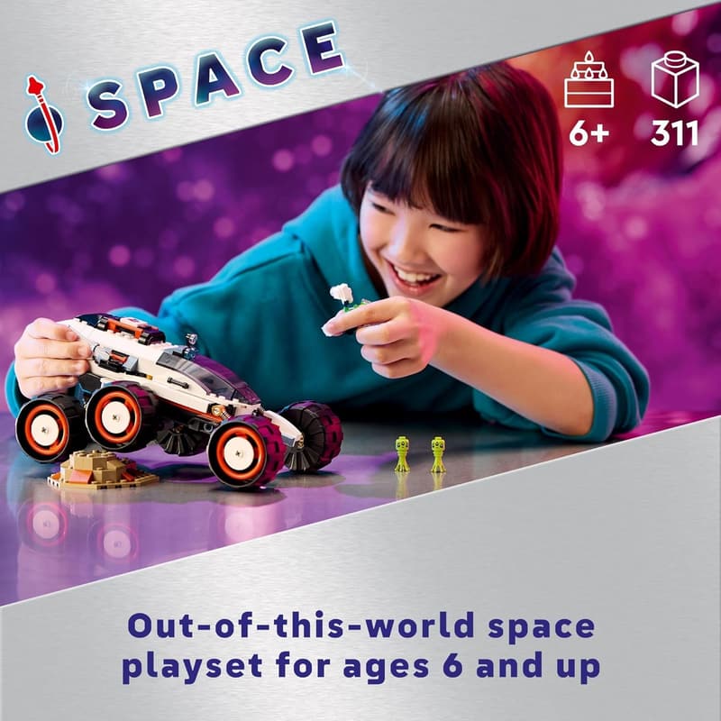 LEGO City Space Explorer Rover Set with Alien Figures, 6+