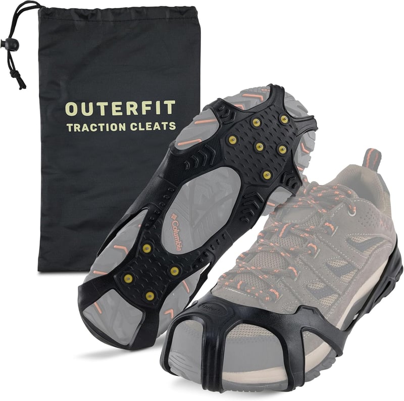 Non-Slip Snow Cleats with Tungsten Steel Spikes for Hiking