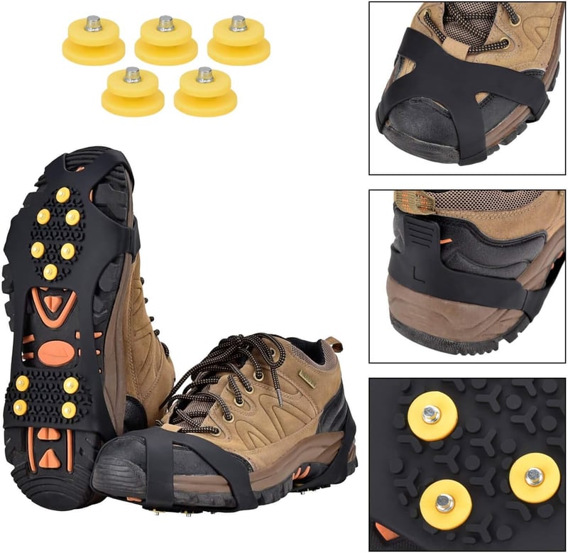 Aliglow Ice Traction Cleats for Boots and Shoes
