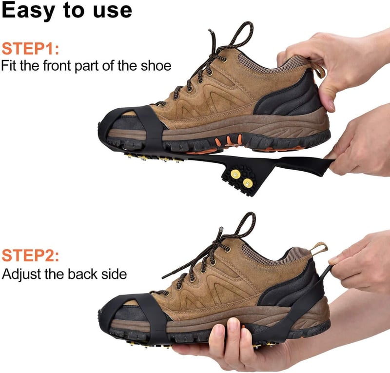 Aliglow Ice Traction Cleats for Boots and Shoes