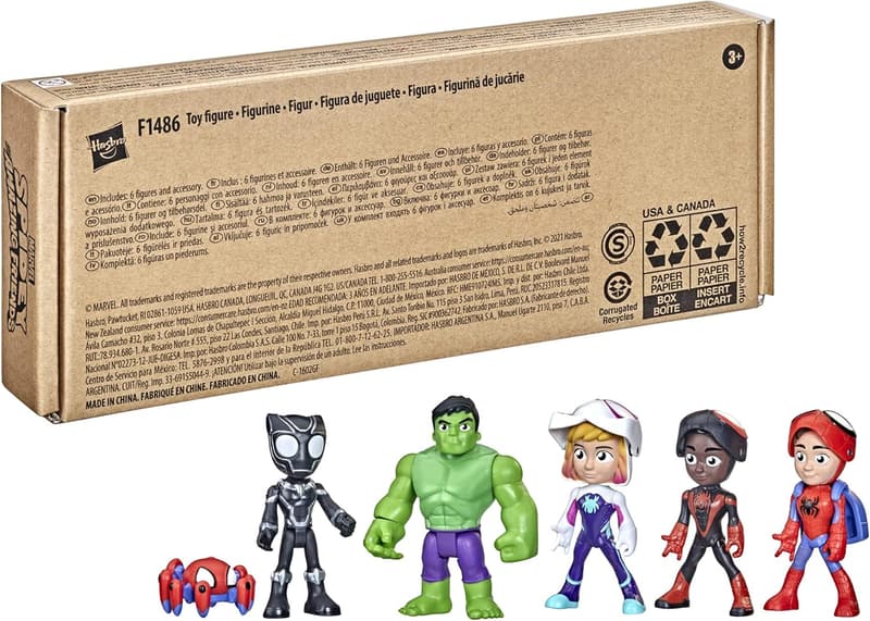 Marvel Spidey and Friends 4-Inch Action Figures Multipack for Kids 3+