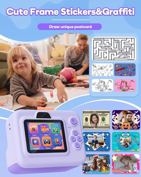 Kids Instant Print Camera with 2.4