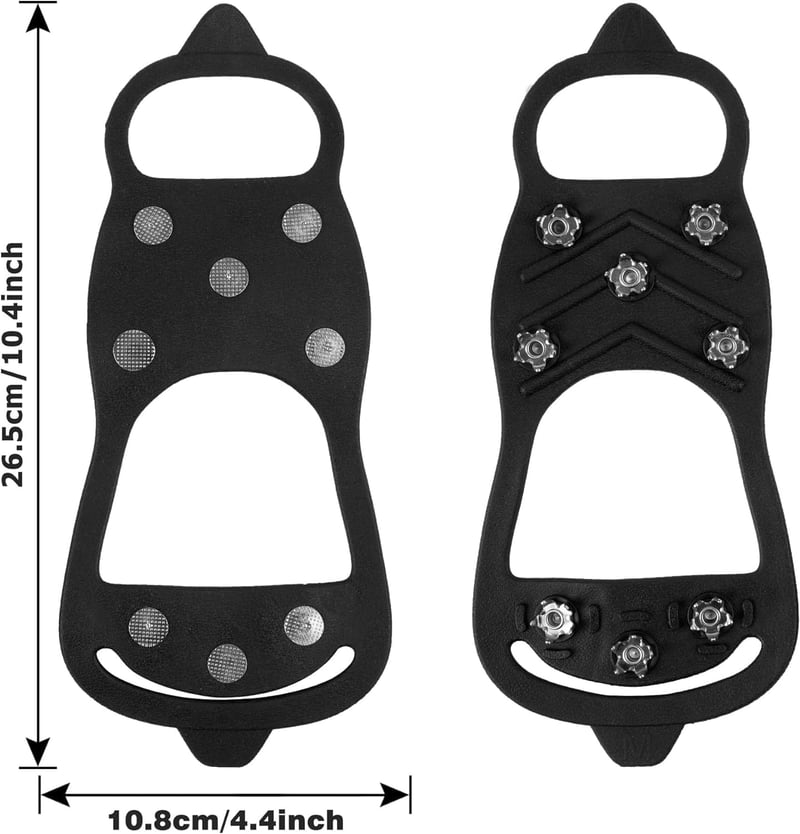Durable Ice Traction Cleats with Steel Studs for Shoes