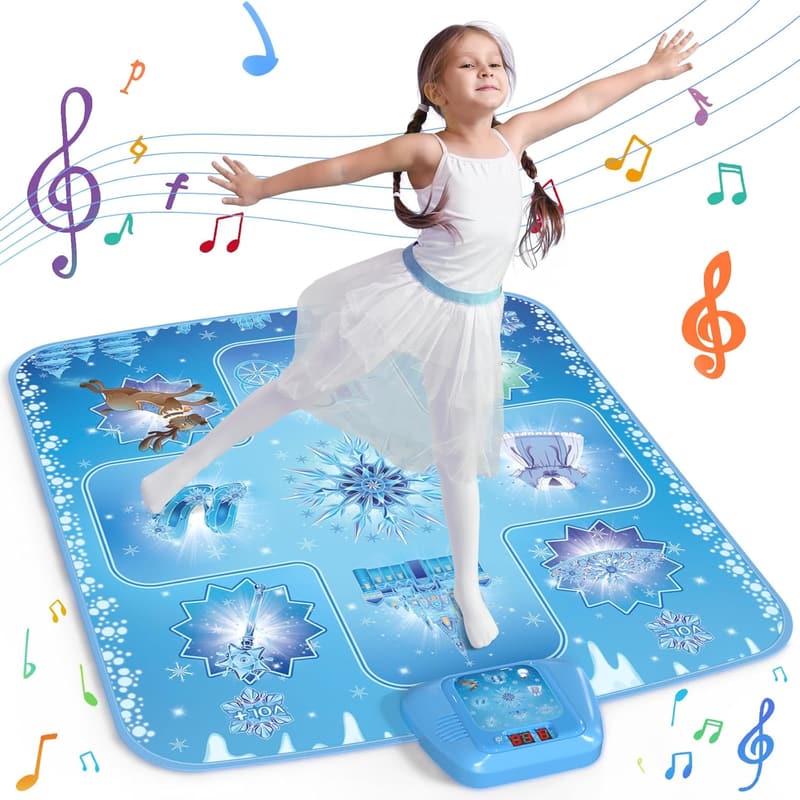 Frozen Dance Mat for Girls - LED Musical Pad with 5 Game Modes