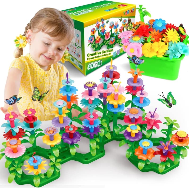STEM Flower Garden Building Toys for Kids Age 3-7 (148 PCS)