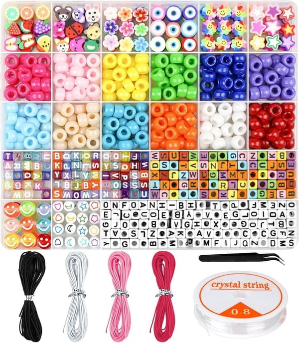 DIY Bracelet Making Kit with Beads for Girls Age 6-12