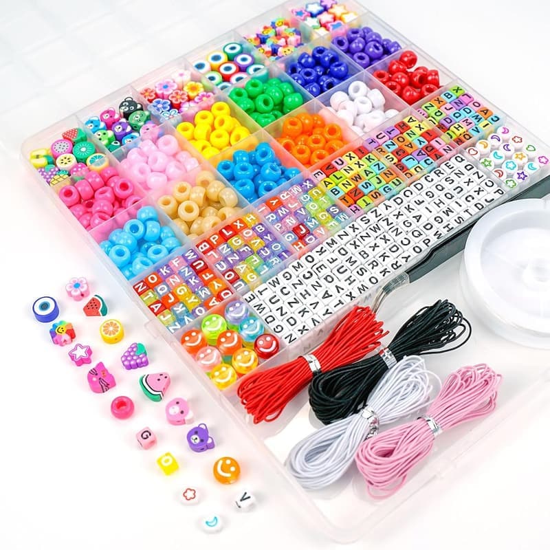 DIY Bracelet Making Kit with Beads for Girls Age 6-12