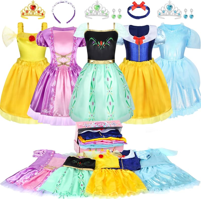 Princess Dress-Up Costume Set for Toddler Girls