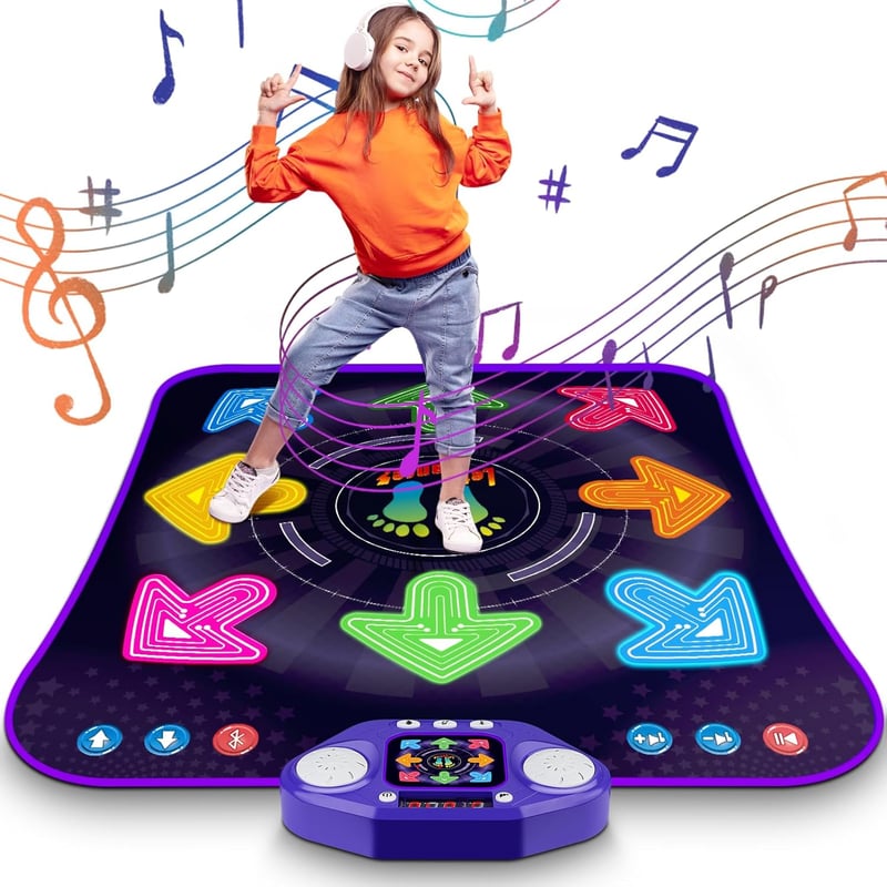 Kids' Dance Mat with Lights & Bluetooth – Fun Birthday Gift