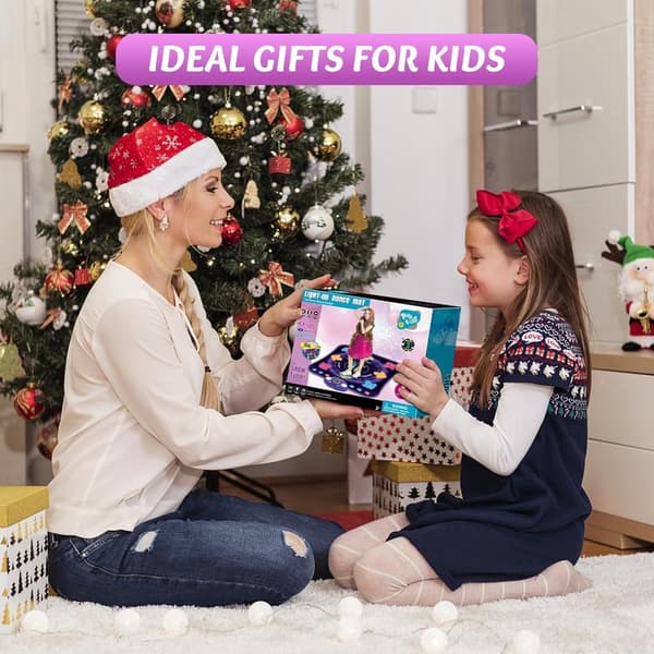 Kids' Dance Mat with Lights & Bluetooth – Fun Birthday Gift