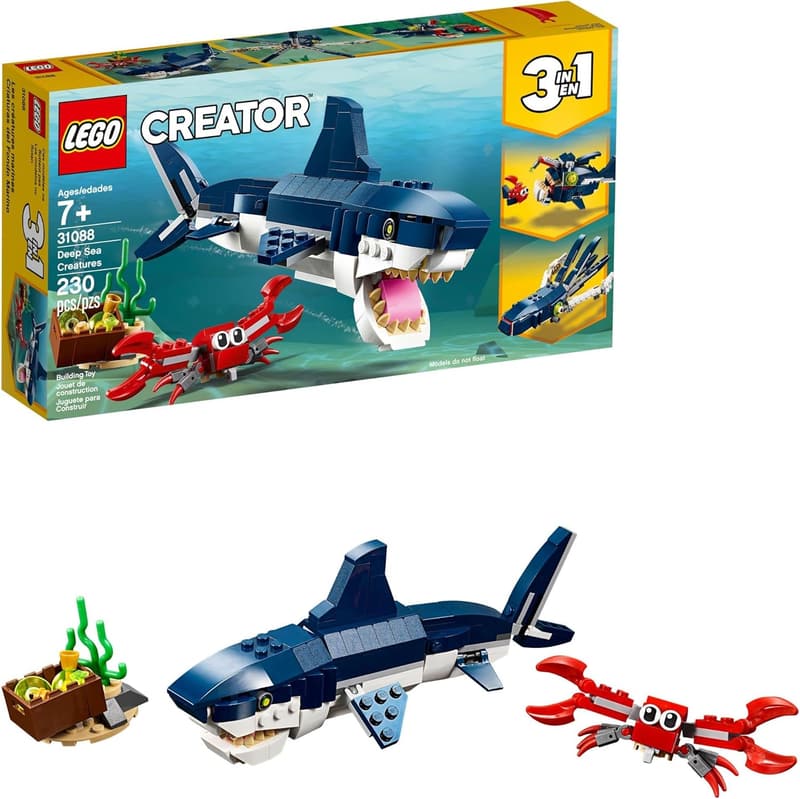 LEGO Creator 3-in-1 Deep Sea Creatures Set for Kids 7+