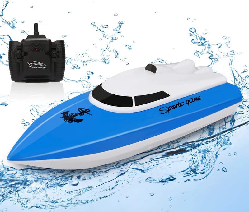 High-Speed RC Boat with Rechargeable Battery for Kids