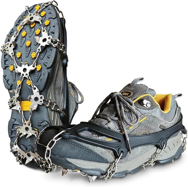 Non-Slip Shoe Spikes with 26 Stainless Steel Grippers for Ice and Snow