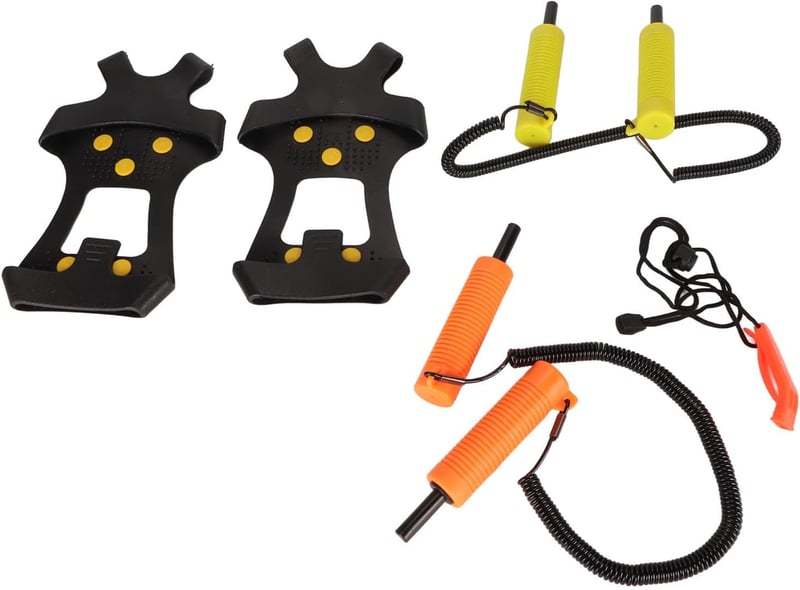 Retractable Ice Awls - Durable Stainless Steel Spikes for Fishing