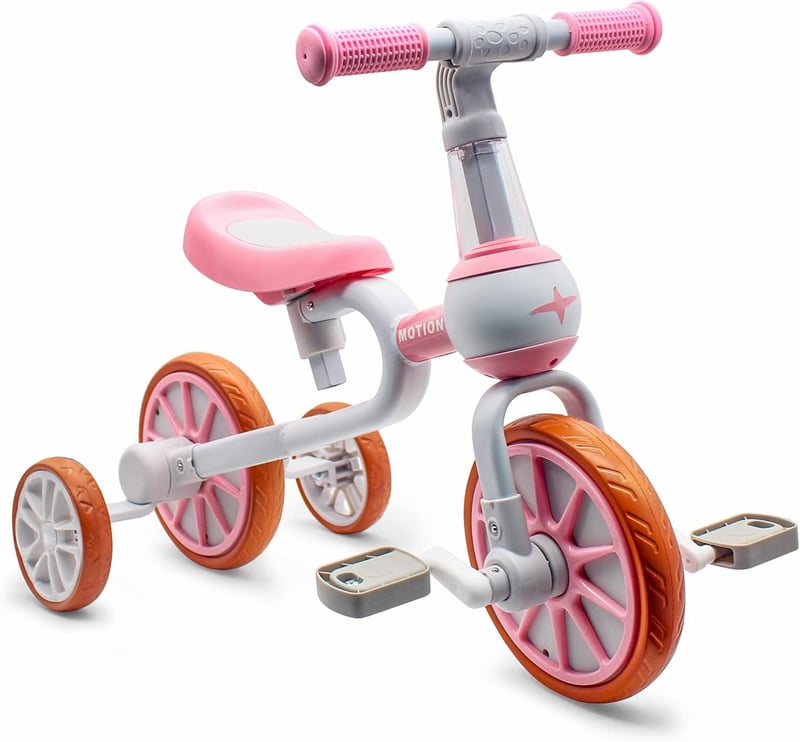 Kids 3-in-1 Tricycle with Adjustable Seat & Training Wheels