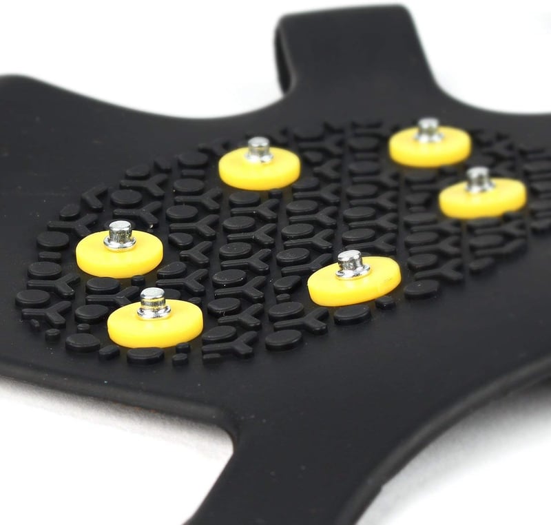 Ice & Snow Traction Cleats with 10 Steel Studs for Footwear