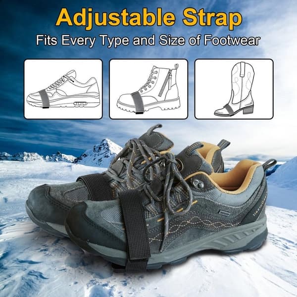 Winter Traction Cleats - 5-Point Anti-Skid Spikes for Shoes