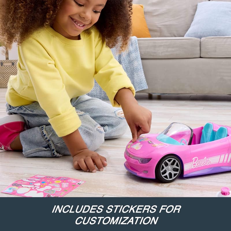 Barbie Hot Wheels Remote-Control Pink Convertible Car