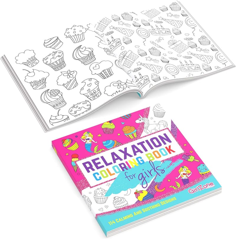 Kids' Relaxation Coloring Book: Unicorns & More (Ages 4+)
