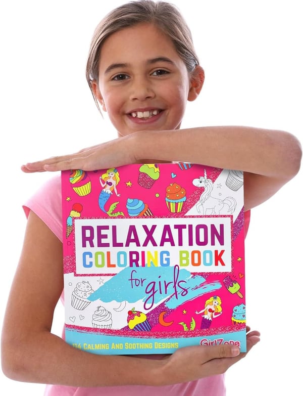 Kids' Relaxation Coloring Book: Unicorns & More (Ages 4+)