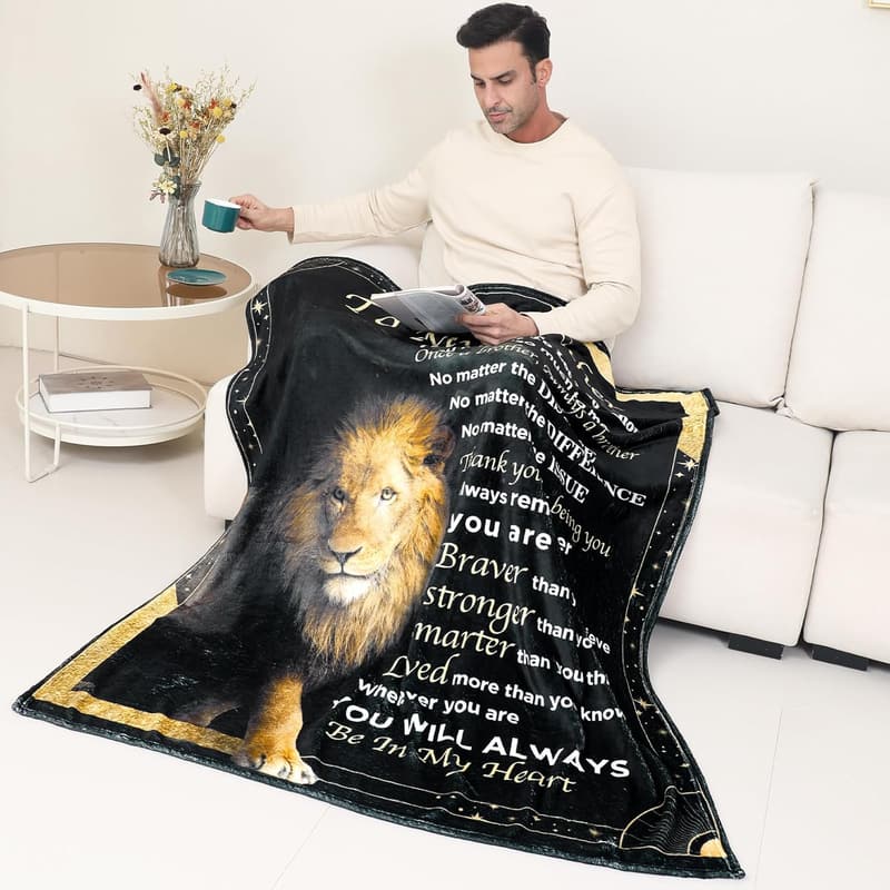 Birthday Blanket Gift for Brother from Sister, 60