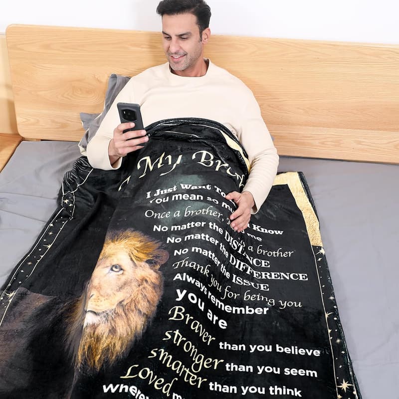Birthday Blanket Gift for Brother from Sister, 60