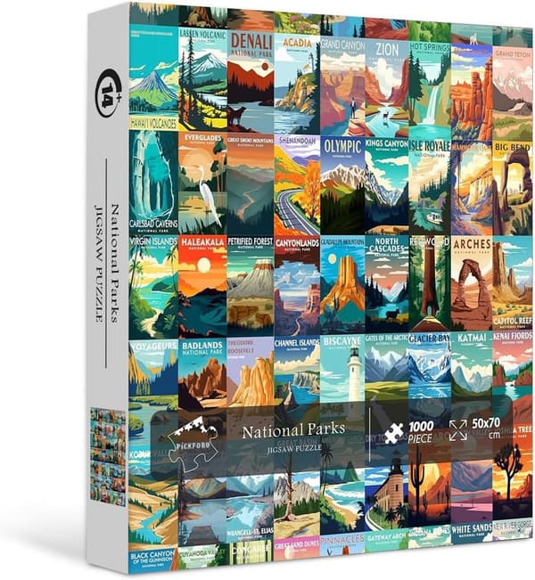 National Parks 1000-Piece Puzzle for Adults - Scenic Landscapes