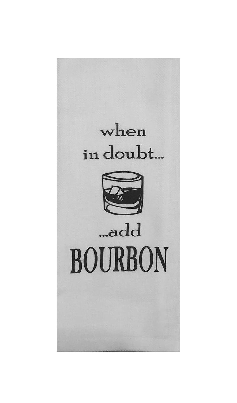 Bourbon-Themed Dish Towel | Funny Gift for Cocktail Enthusiasts