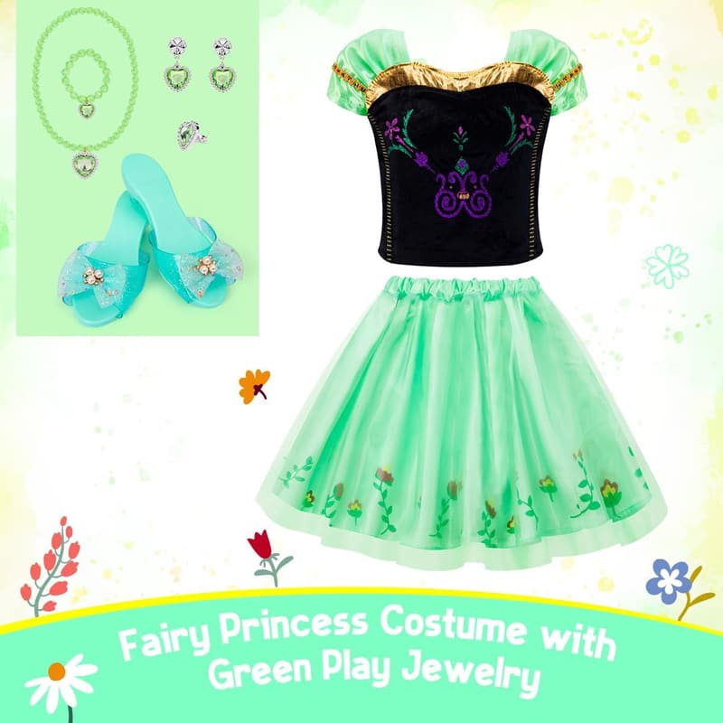 Princess Dress Up Set with Toys - Christmas Gift for Girls 3-8