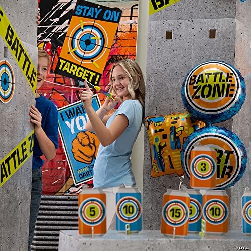 Birthday Party Dart Gun Battle Wall Posters - 6 Pack