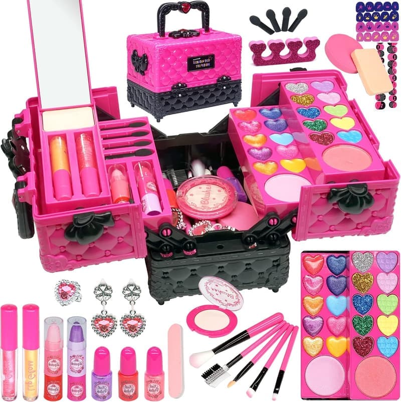 Kids Makeup Kit - 52 PCS Safe & Washable, Age 4-12