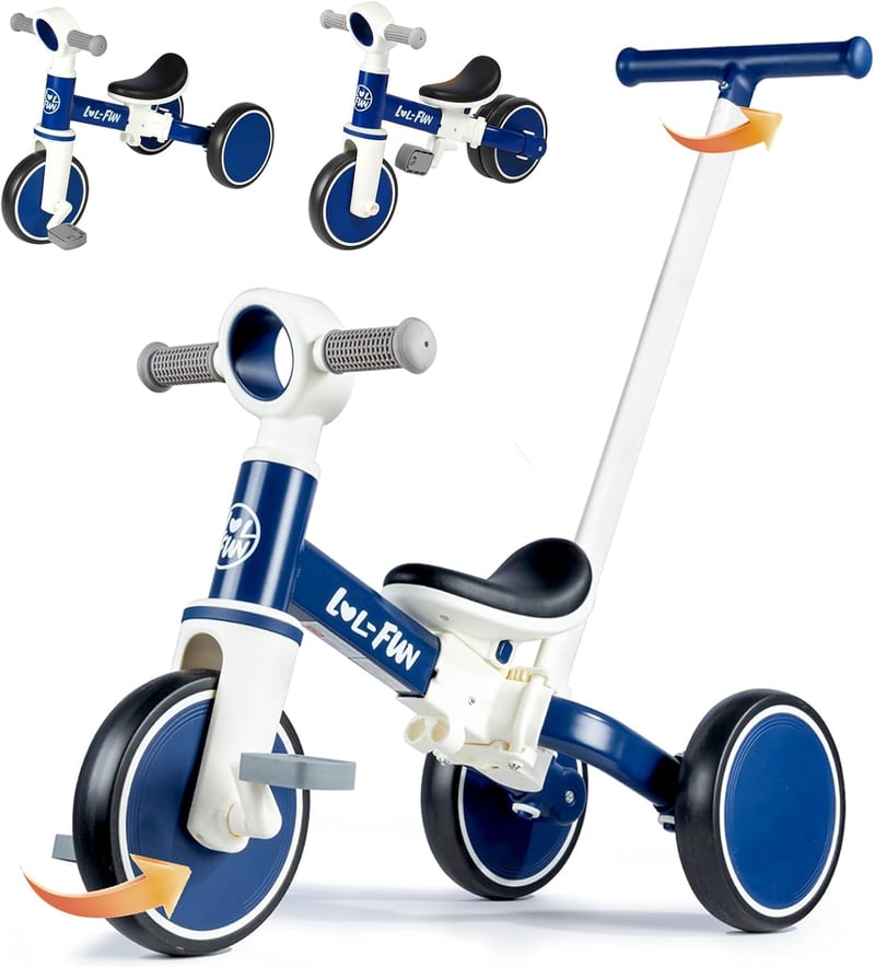 Toddler Tricycle with Parent Push Handle, Ages 1-3