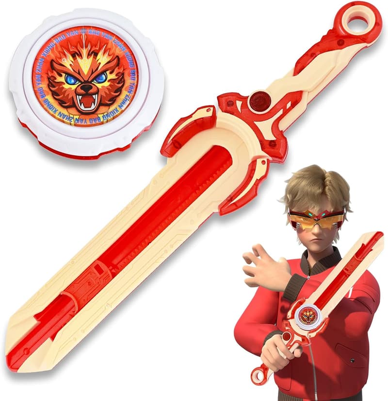 Mini Nado Battle Set for Kids – Spinning Top and Sword Launcher
