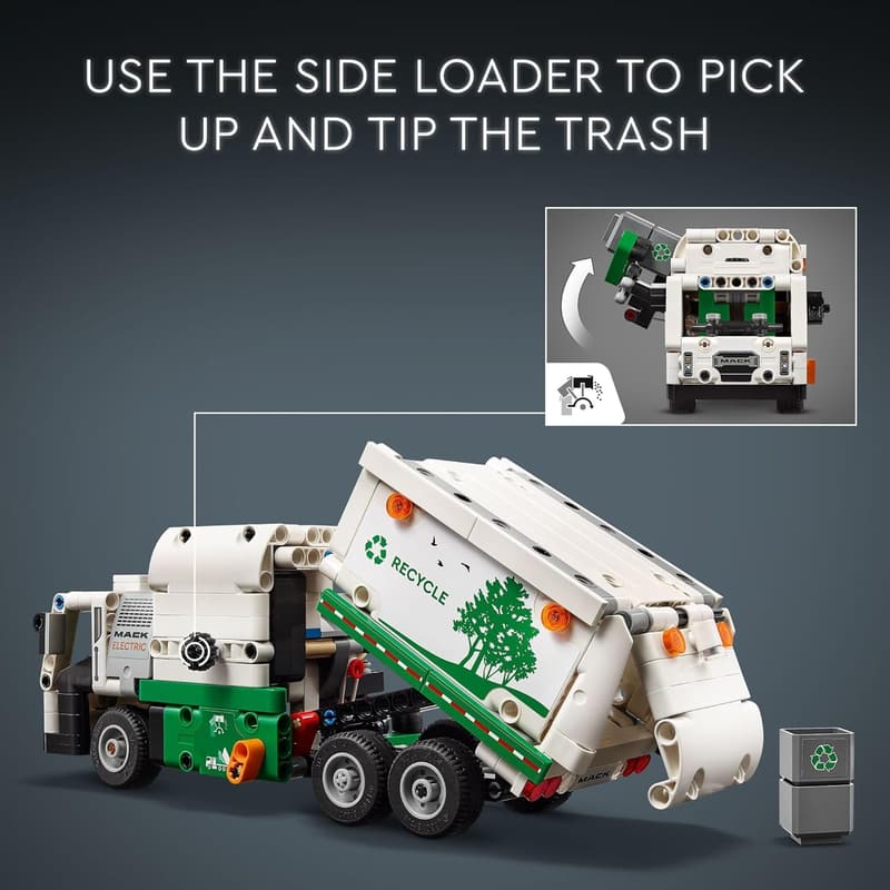 LEGO Technic Mack LR Electric Garbage Truck Toy for Kids 8+