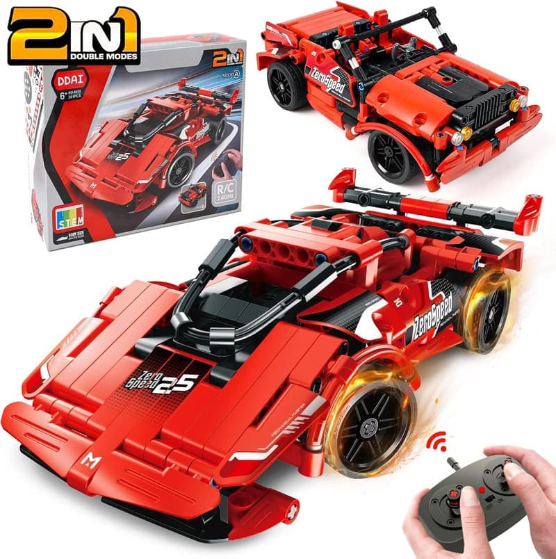 Remote Control Racing Car Building Kit for Kids Age 6-12