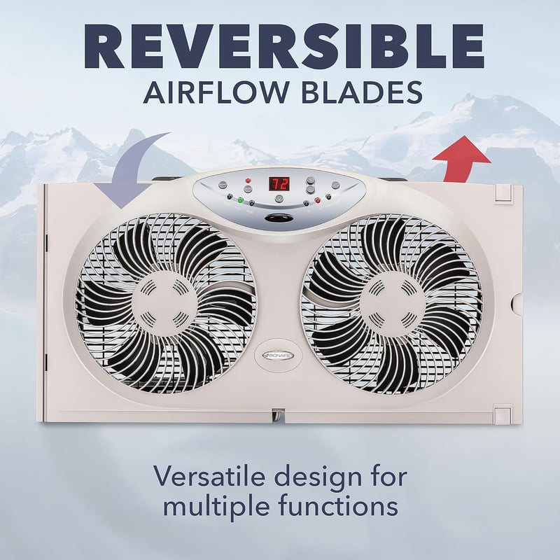 Bionaire Thin Window Fan with Manual Controls
