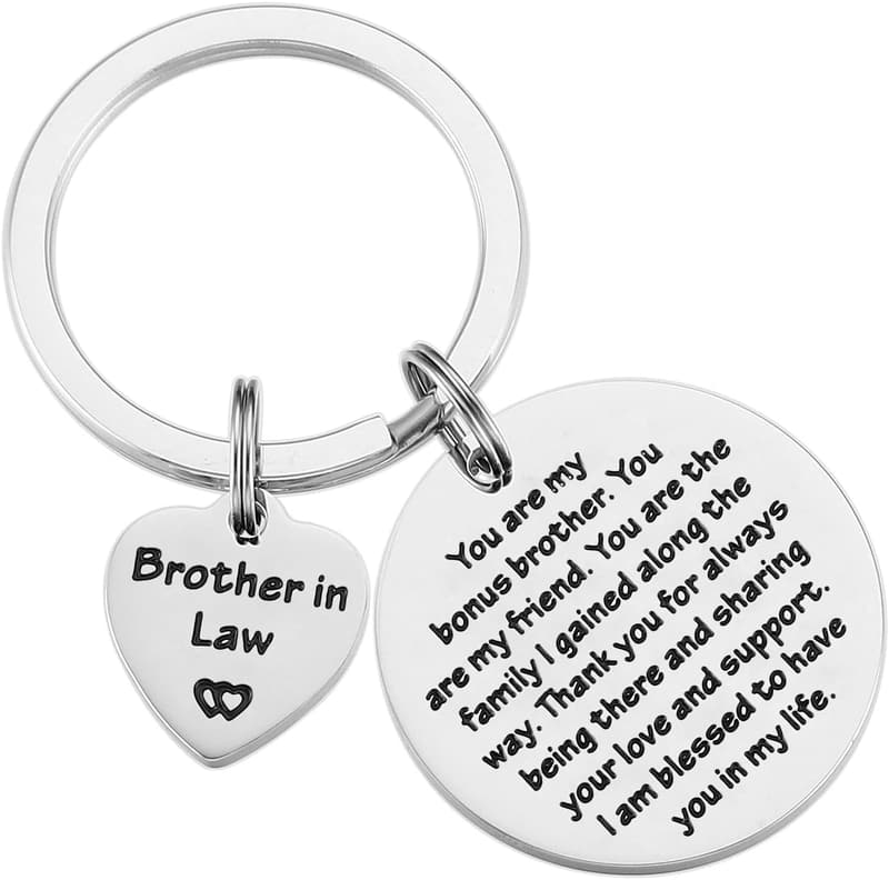 Funny Keychain Gift for Brother-in-Law from Sister-in-Law