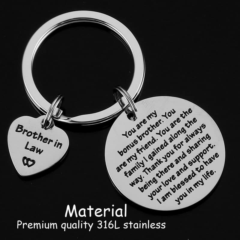 Funny Keychain Gift for Brother-in-Law from Sister-in-Law