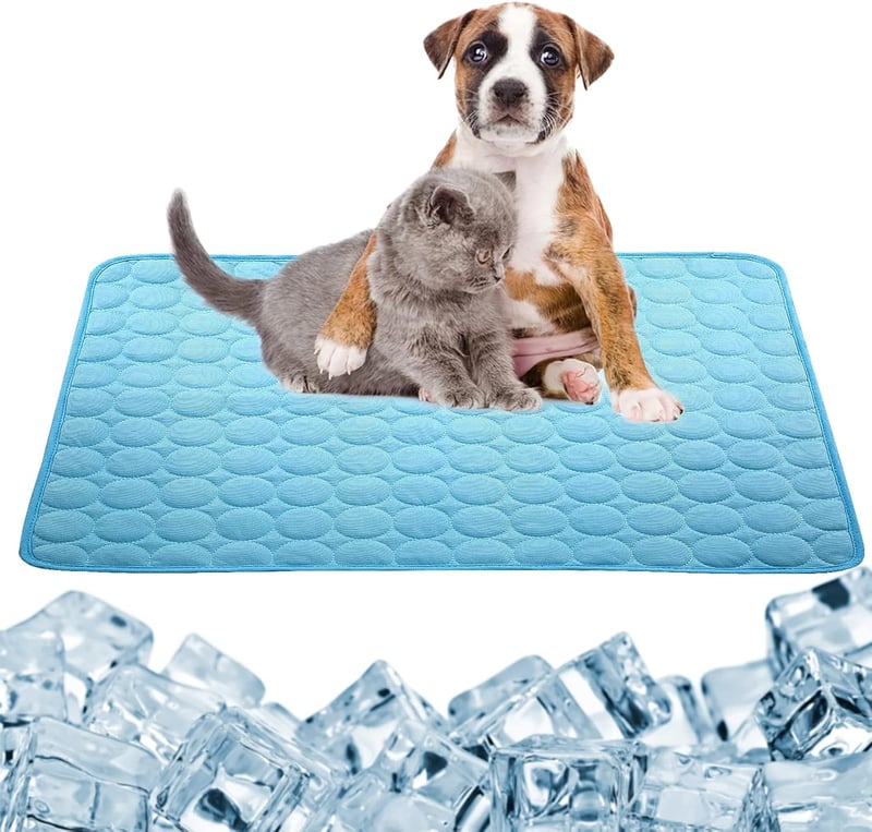 Large Dog Cooling Mat - Breathable Summer Pet Bed, Machine Washable