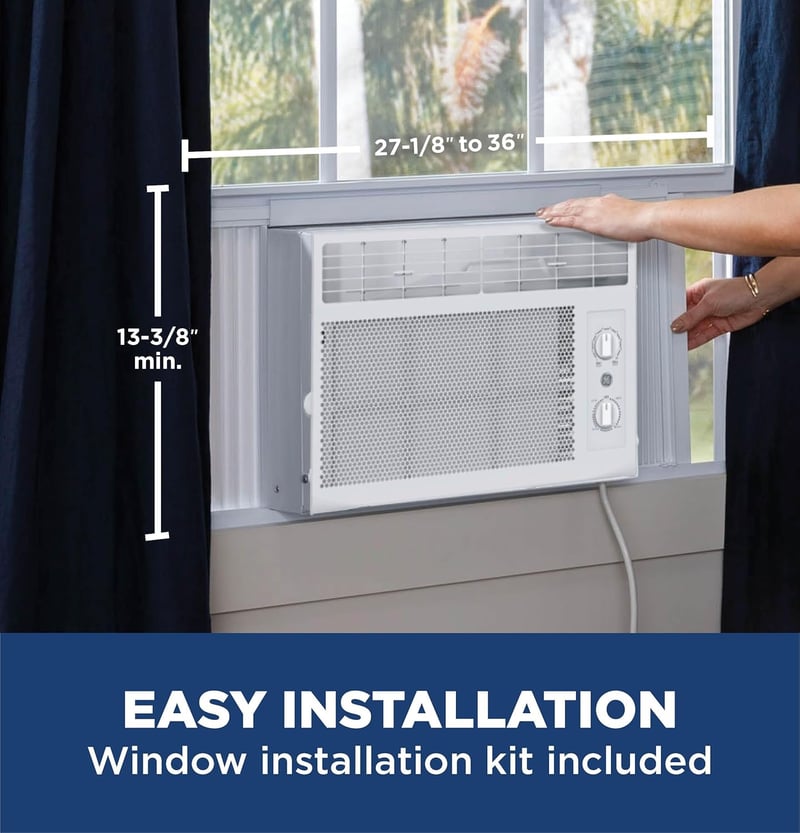 5,000 BTU Window Air Conditioner for Small Rooms, White